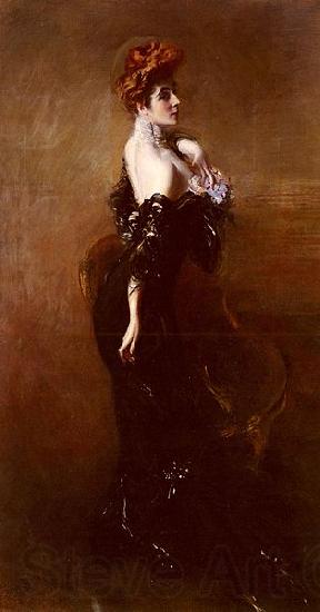 Giovanni Boldini Portrait Of Madame Pages In Evening Dress France oil painting art